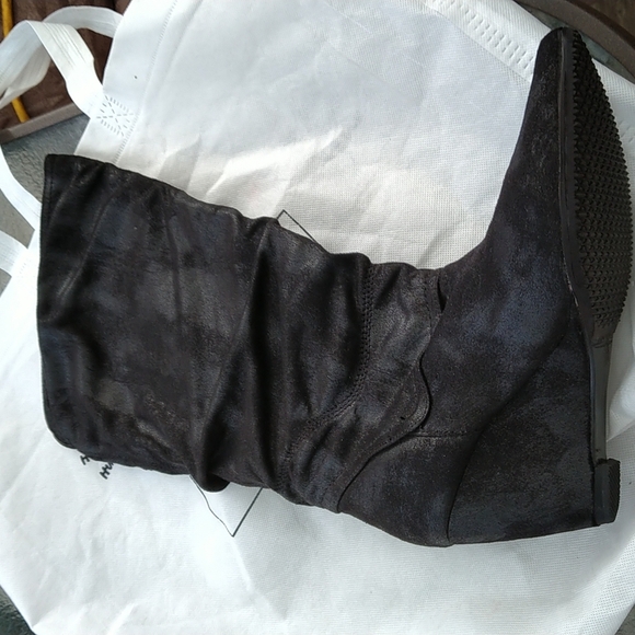 Call It Spring Black Wedge Boots - Picture 9 of 13